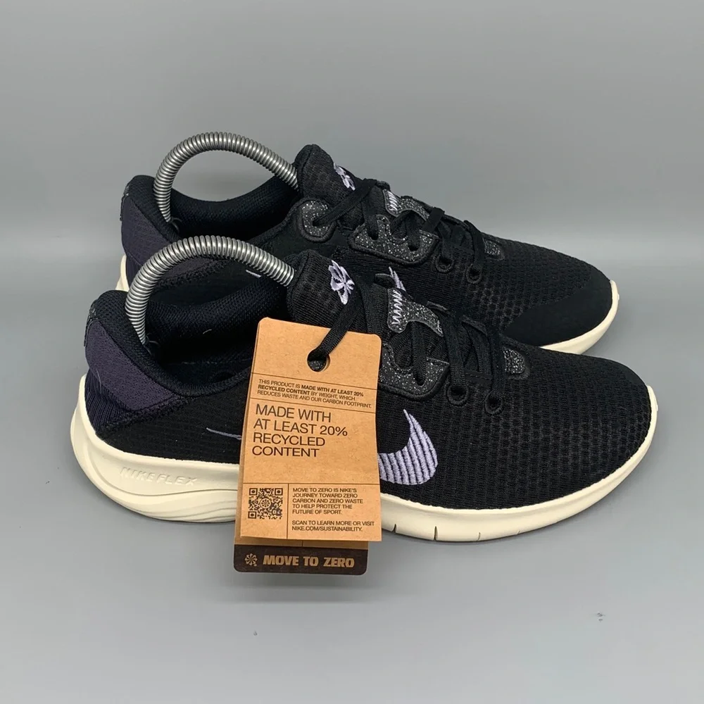 Nike‎ Flex Experience Run 11 Black Cream Running Shoes Men's Sz 7 Women’s Sz 8.5